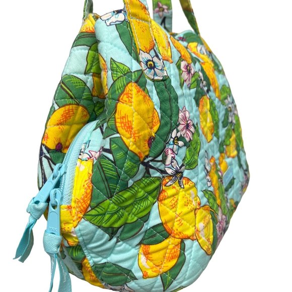 Vera Bradley Quilted Lemon Grove Triple Compartment Shoulder Bag - Picture 3 of 11